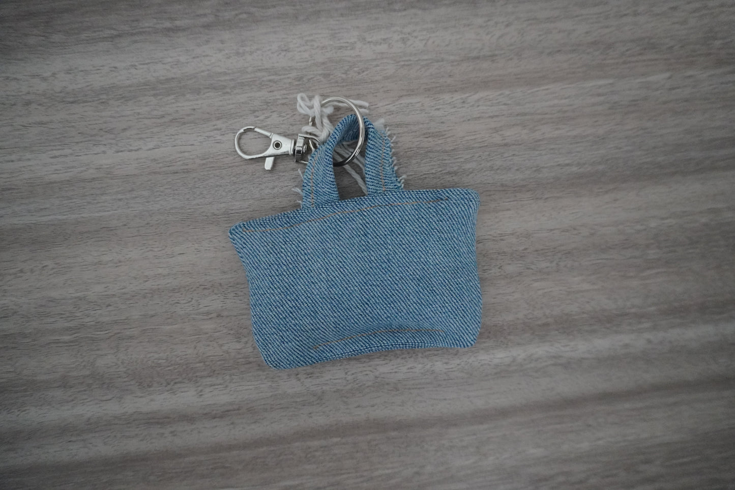 Denim purse bag charm